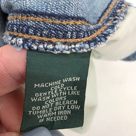 Lauren Ralph Lauren Womens 10P Blue Denim Capris Classic Fit Cotton Jean Pants - Picture 8 of 12